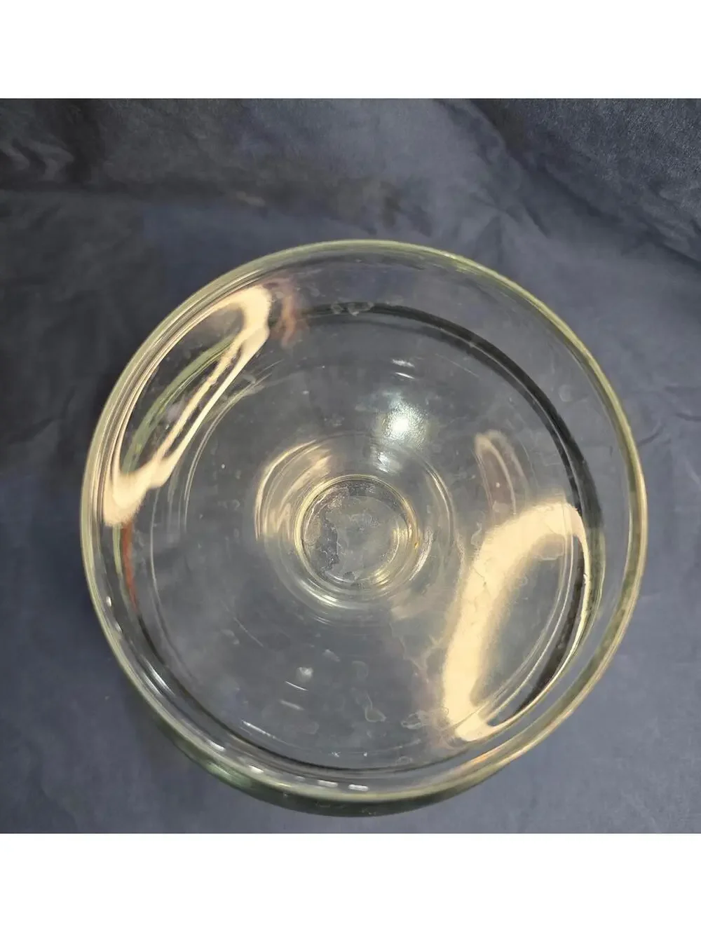Vintage Heavy Clear Glass Pedestal Trifle Bowl